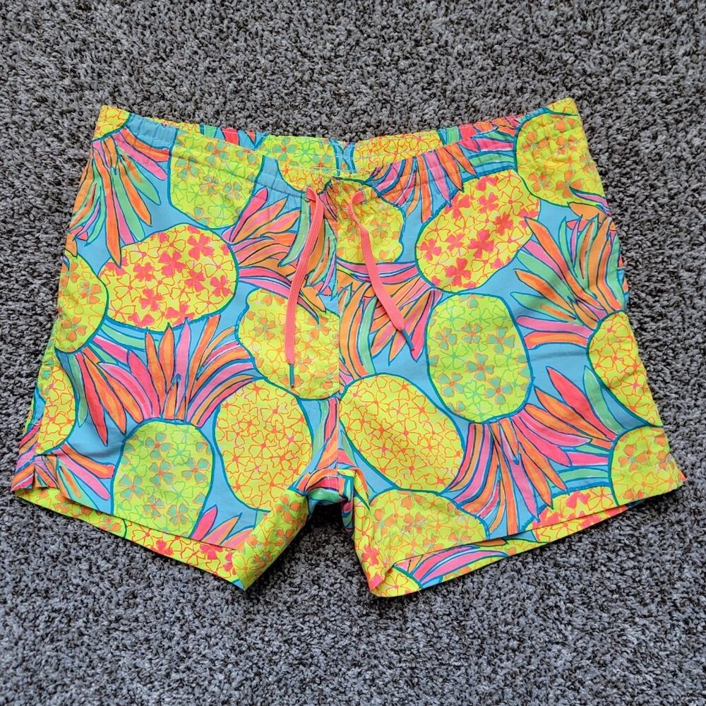 Chubbies Pineapple Print Men's Shorts - Blue and Yellow